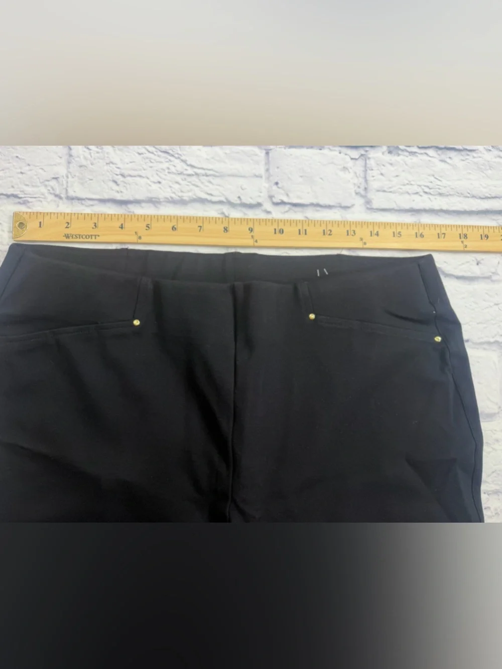 Rafaella Black Straight-Leg Dress Pants. Pull On. Stretch. Size 16P. - Picture 3 of 8